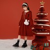 大女童连衣裙加绒童装红色秋冬新款一件代发新年2025洋气公主裙 商品缩略图3