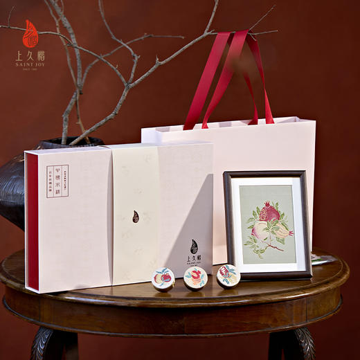 上久楷新中式国风文创礼盒送礼 摆件 宋锦车载香薰 福寿绵瓞 商品图0