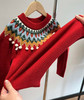 大童红色系费尔岛针织毛衣122306 商品缩略图6
