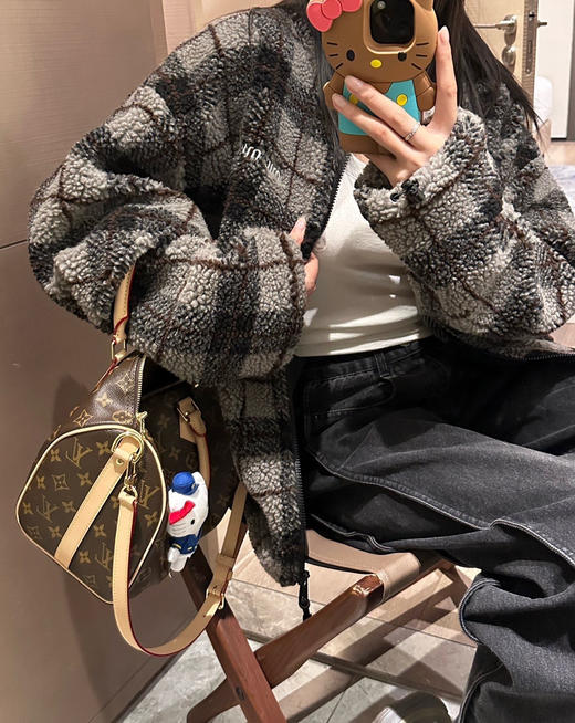 爆款❗️miu格纹羊羔毛外套122406 商品图6