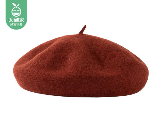 【预售-12月31日配送】SIGGI英伦绵羊毛贝雷帽SI95281（焦糖棕）/1件 商品图3