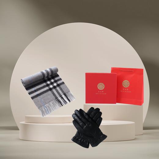 京四界·100%羊毛围巾&羊皮手套  套装JSJA10-003 商品图1