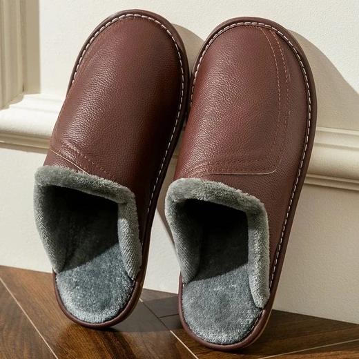 紧急清仓【进口头层牛皮拖鞋】男女款都有！纯手工制作！高奢定制皮胚耐磨柔软PVC底~好看又轻便，不仅保暖性好，还超级防滑WD 商品图0