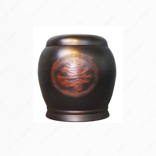 纯手工拉坯五色泥紫陶福寿小坛（亚亮）骨灰坛骨灰罐骨灰盒寿盒 商品图0