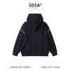 WT364SDSA男士秋冬新款痞帅男装潮牌磨边斜拉链设计连帽卫衣纯色百搭 商品缩略图5