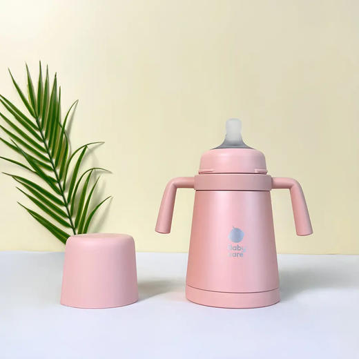 （清仓刮码）babycare小月龄歪头保温杯吸管奶瓶婴幼儿宝宝奶瓶保温杯 商品图2