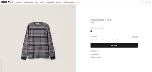 港风条纹tee，胸口小横标。法式宽松圆领套头情侣全棉长袖C122566 商品图5