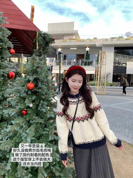 初雪童话【圣诞限定顶奢费尔岛毛衣】一眼贵的顶级羊毛纱线，如云雾般柔软高克重！重工厚实WD 商品图1