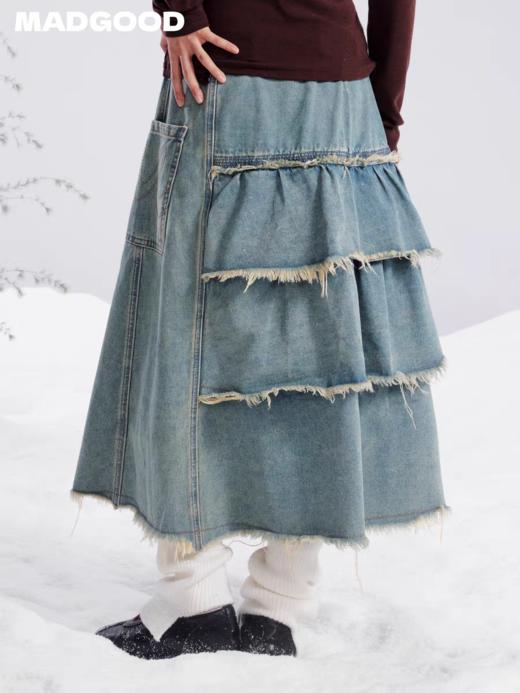 马得工地/MDGDBQ141144/水洗牛仔蛋糕裙 商品图2