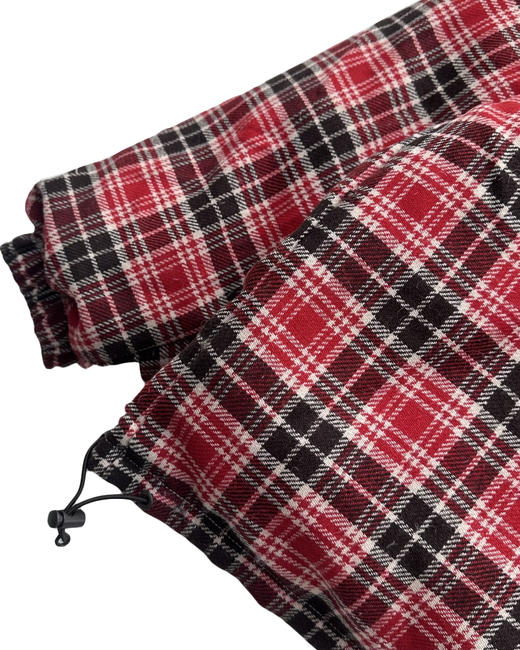 女款两面穿羊毛呢尼龙格纹羽绒服he017 商品图5