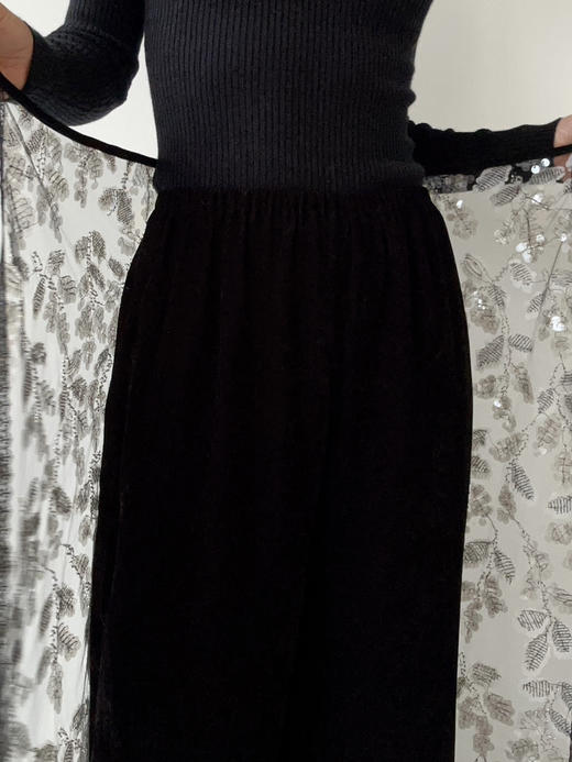 VC｜HD25012 Sigrid velvet trousers [ 长裤 黑 / 米白 ]【HOLIDAY】 商品图7