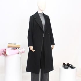 FOCALS新款立裁修身气质时尚羊毛羊绒中长款大衣外套FRGDK735N1