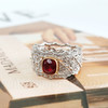 AU750收藏级白金豪镶钻镶天然宫廷风1.06克拉缅甸无烧绝地武士红色尖晶石戒指13号（皆取最大值） 231225HS60 商品缩略图3