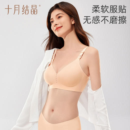 【任选两件，买一送一】孕妇内衣无痕聚拢防下垂收副乳薄款透气哺乳文胸产后喂奶 商品图3