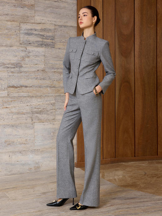 IWY/极简风灰色西装套装女修身通勤气质工作服秋冬新款高级感职业正装CP2583 商品图3