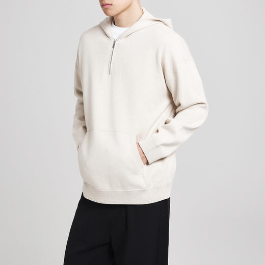 墨麦客男装2025年秋冬季新款远红外辐射升温连帽纯色针织衫毛衣男 商品图2