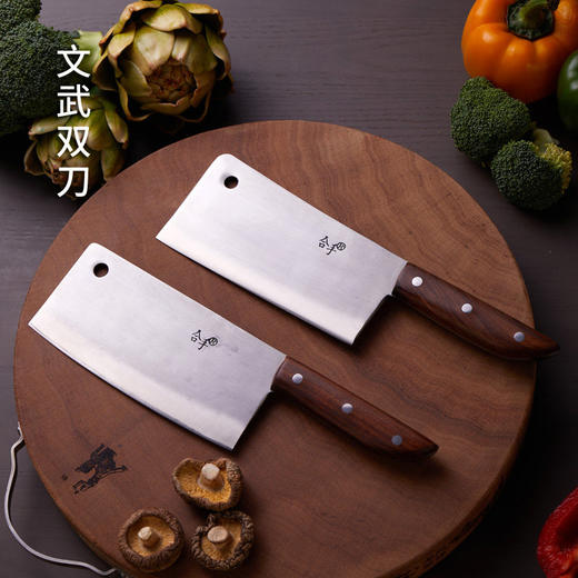 沈爷的宝贝 拿铁铁器手工锻打合手文武双刀刀具菜刀轻巧飞鱼版 商品图2