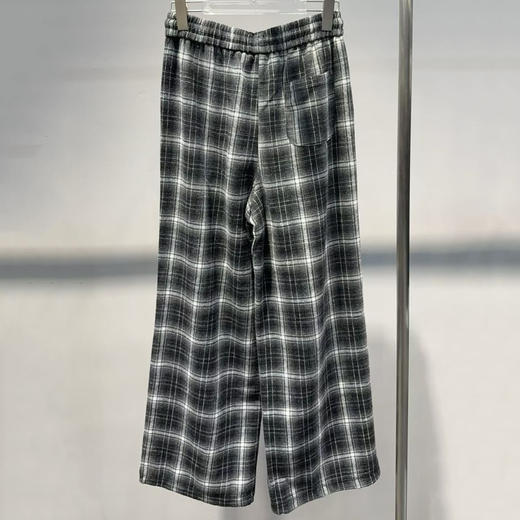 NC松紧腰呢料格子阔腿裤50924（黑）冬季 154011560321 商品图2