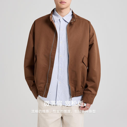 墨麦客男装小牛津哈灵顿夹克男2025秋新款美式立领男士外套81465 商品图1