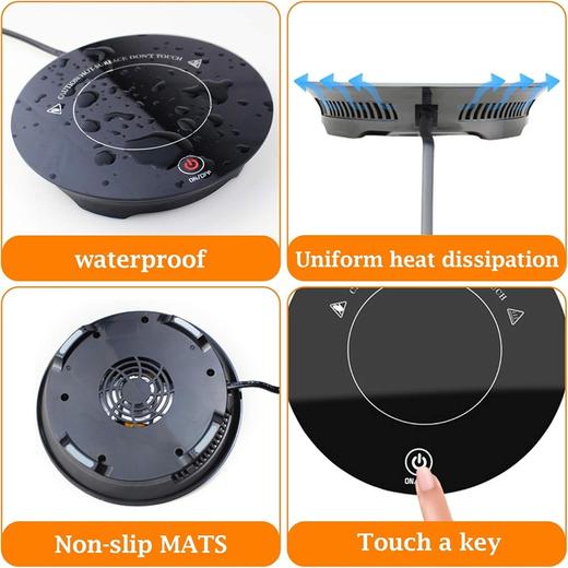 LiteLogy 高品质钢化玻璃加热盘 加固触控加热板 24小时智能恒温杯子加热器 商品图4