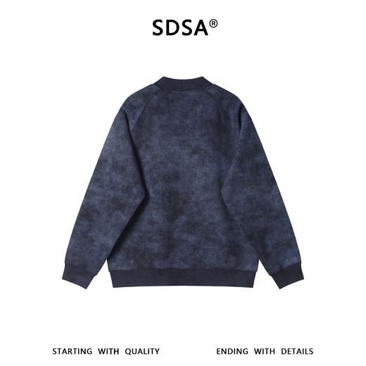 WY1530SDSA男士秋冬新款痞帅男装美式扎染领口印花圆领卫衣百搭宽松上衣 商品图5