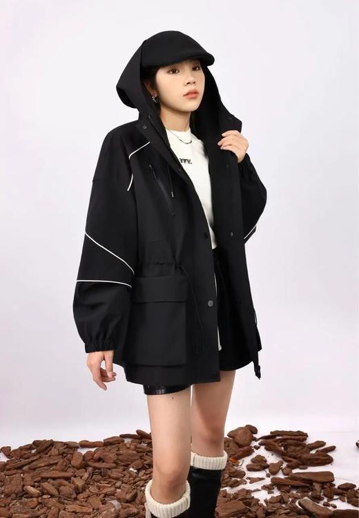 74W20443#连帽中长冲锋衣 商品图0