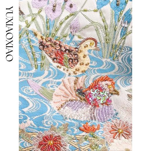 余潇潇【瑶台仙池】端庄气韵莱赛尔天丝山水印花图案国风马甲&衬衫 商品图2