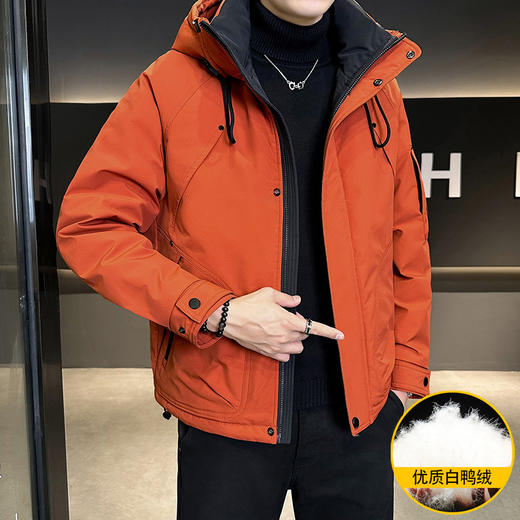 冬季新款羽绒服男时尚休闲连帽外套羽绒服高品质潮羽绒服 商品图0