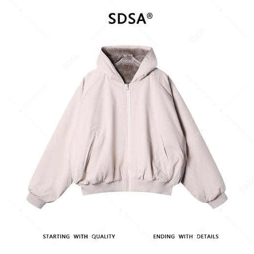 A1222SDSA秋冬新款痞帅男装美式潮牌双面可穿连帽夹克棉服外套百搭时尚 商品图1