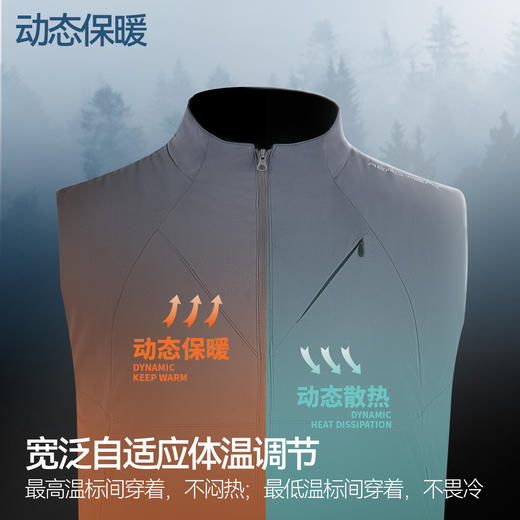 单导动态C60对流层核心棉马甲增温保暖运动立领背心坎肩外套秋冬 商品图2