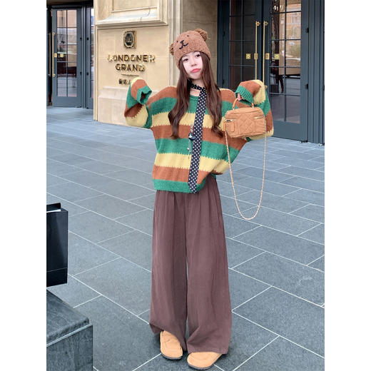 <曾小咸推荐>现货秒杀 ！微信超特价！彩色条纹针织衫 日常169.99 立减80 秒杀89.99！！ 商品图1