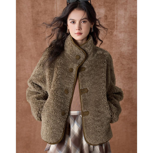 【预售15天左右发货】雾道 CANTO MOTTO复古立领麂皮绒女式外套WHX2413022【LA】 商品图5