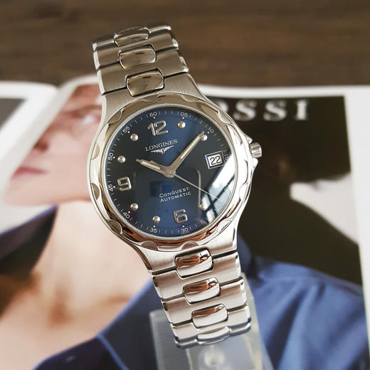【95新】LONGINES 浪琴L1.638.4.96.6自动机械机芯日期显示35.5MM（中性款）康卡斯系列精钢171225AK24 商品图3