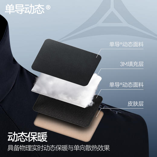 单导动态C60对流层核心棉马甲增温保暖运动立领背心坎肩外套秋冬 商品图3