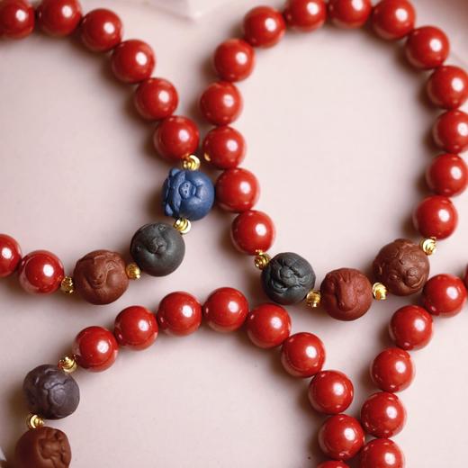 （下单即赠线香）杜掌柜·非遗合香珠十二生肖朱砂手串， 三和守护，六和迎新岁，山河共赴【G】 商品图4