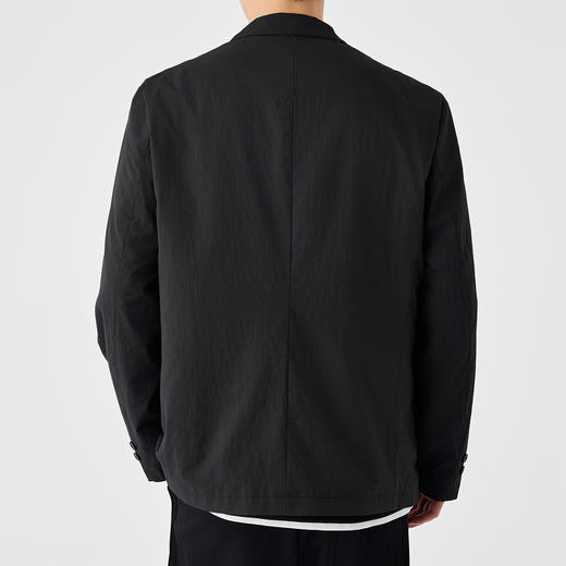 墨麦客男装暗格提花休闲西服外套男2025春季新款黑色简约西装男。 商品图3