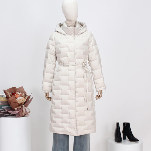 FOCALS新款休闲时尚连帽白鸭绒绒保暖长款羽绒服外套FRSDD506 商品图4