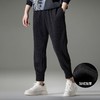 PINLI品立秋季新款提花雪尼尔九分裤男士潮牌百搭直筒休闲裤B233117056 商品缩略图0