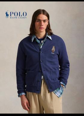 R.L 秋冬加绒厚款 小熊开衫外套 WT948