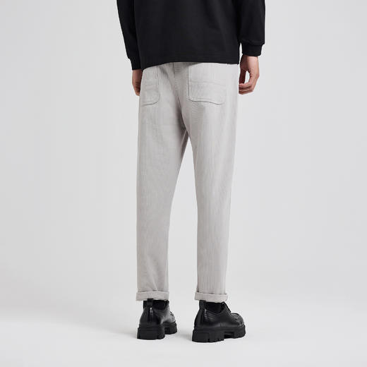 墨麦客男装双面针织微阔小直筒休闲长裤男2025秋季新款简约裤子男 商品图4