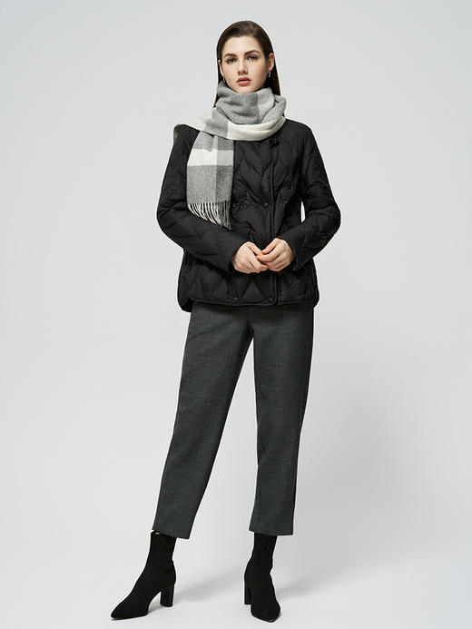 【90白鹅绒羽绒服】25年秋冬新品女士薄款舒适保暖双排扣外套 商品图1