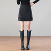 「自」全新升级【铂金会员137/天猫179/差价42】(13928)洛诗琳气质花边呢子包臀半身裙2025冬季新款高腰显瘦A字裙 商品缩略图1