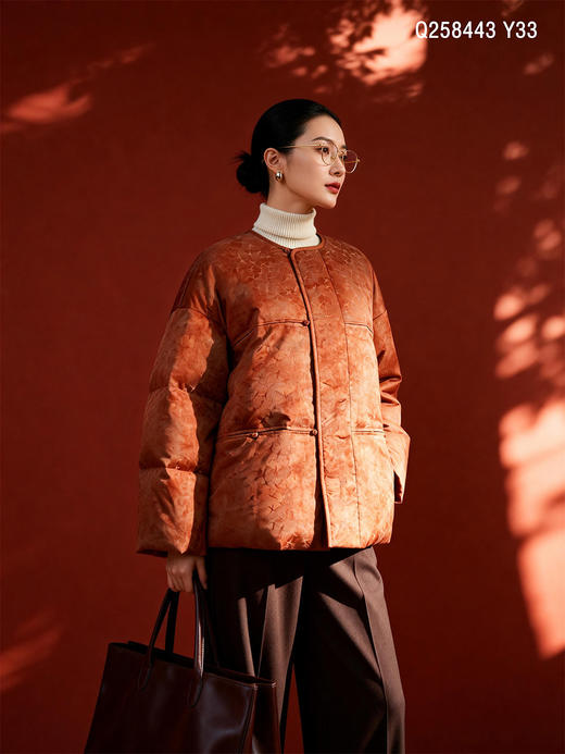 Q258443香云纱羽绒服95白鸭绒 商品图0