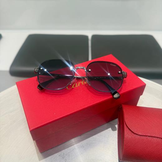 Cartier卡地亚 新款纯钛无框钻石切割太阳镜高端太阳镜Cartier卡地亚 商品图2
