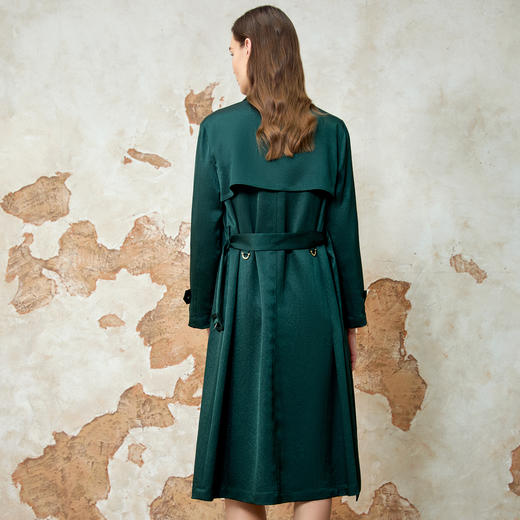 EITIE爱特爱法式经典长款收腰大气风衣外套2025春季新款8104803 商品图4