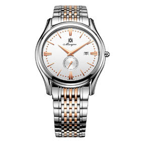 2087210010021 名爵Manjaz 名爵精钢带轻薄时尚商务石英表腕表男士手表男表简约