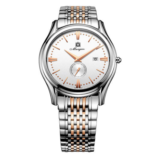 2087210010021 名爵Manjaz 名爵精钢带轻薄时尚商务石英表腕表男士手表男表简约 商品图0