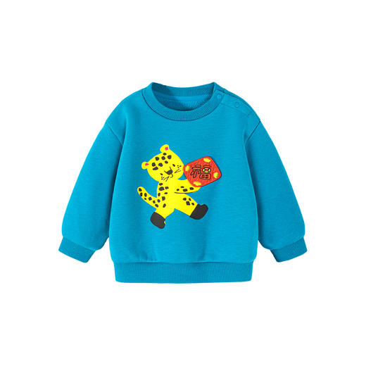 迷你巴拉巴拉男女童宝宝卫衣内里加绒萌趣2025冬新年不易变形上衣 商品图4