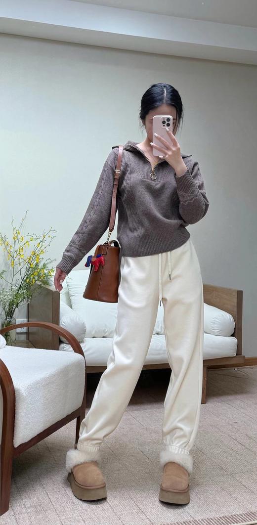 外贸大厂出品【加绒加厚卫裤】3色可选~基础不挑人的经典版型，手感柔软，垂而有型，筋骨感十足WD 商品图1