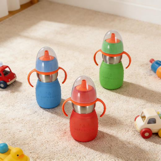 美国安思培二代不锈钢二合一安心学饮吸管杯330ML 商品图2